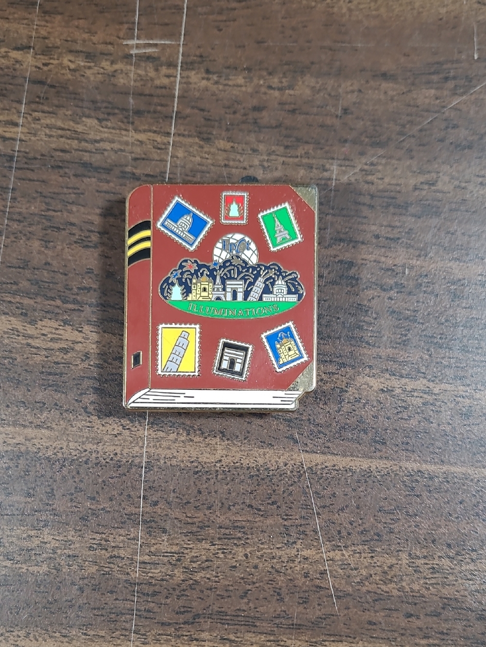 Gold-tone Disney Enamel Pin Backing with Mickey Clutch Fasteners